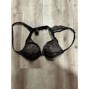 Victorias Secret Black and Pink 32A Lace Bra